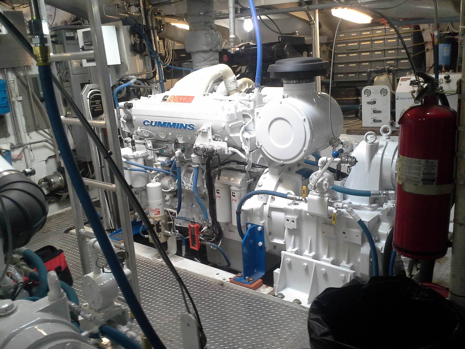Marine engine work